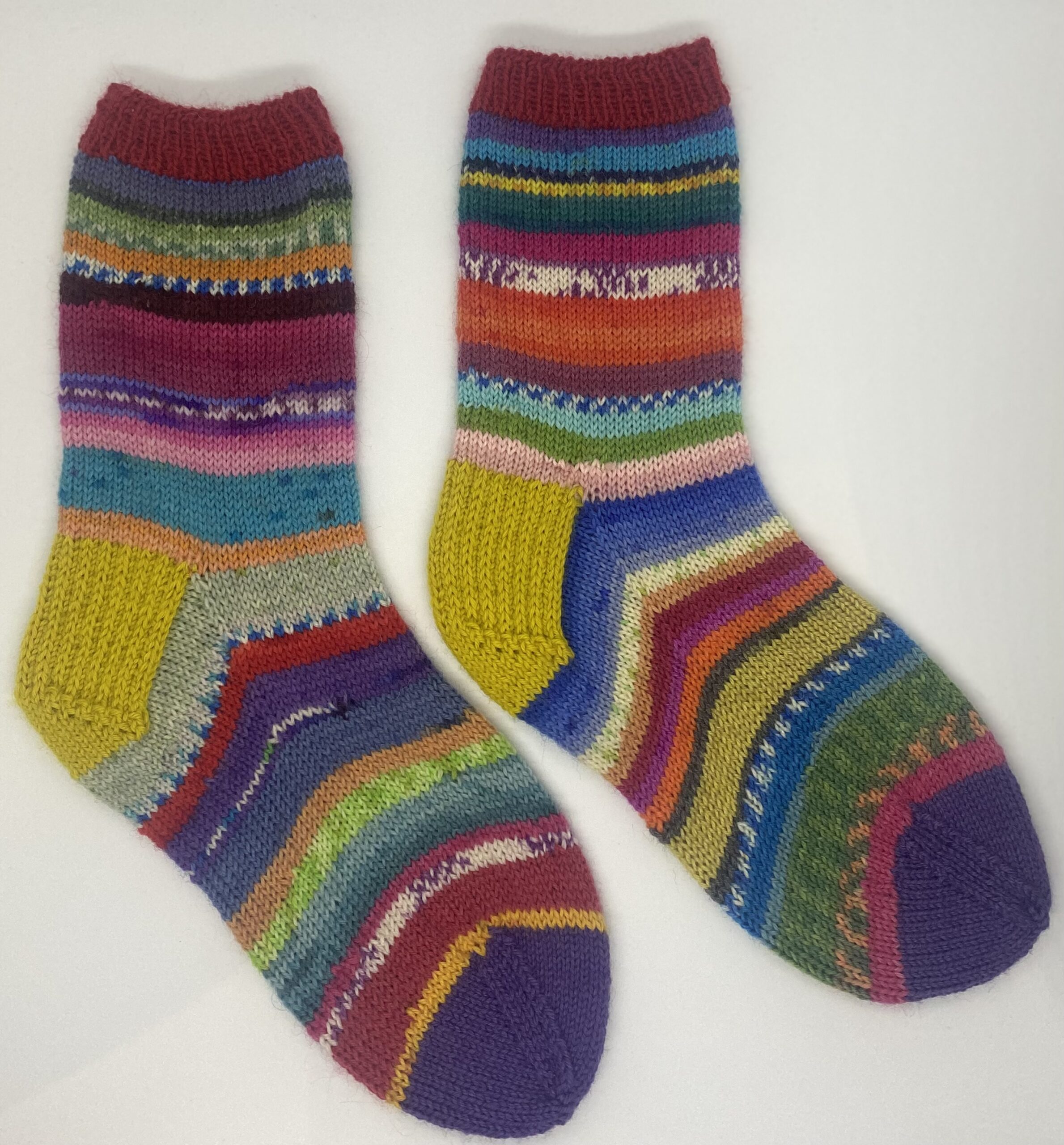 Rainbow scrappy socks